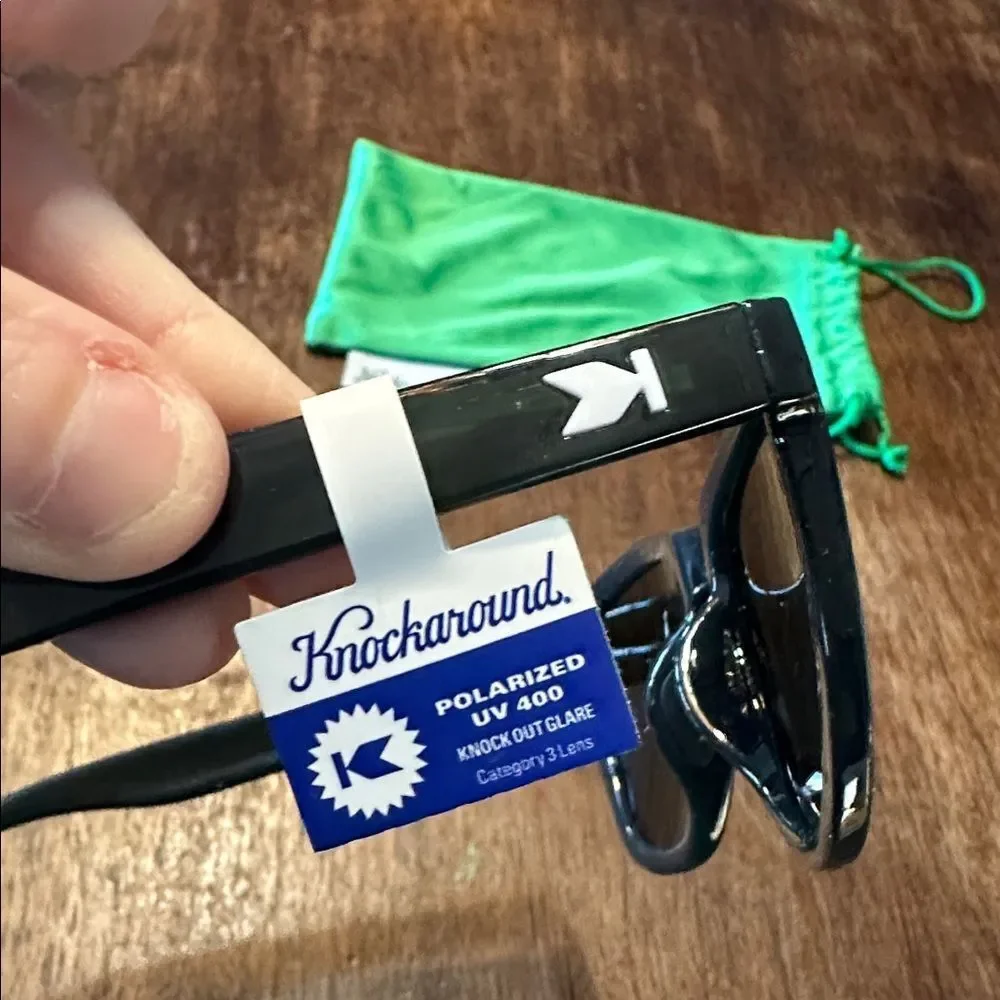 NWT Knockaround Jelly Black/Moonshine Premiums Sport polarized Sunglasses